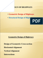 HIGHWAYS, Geometric Design and Components of Highways