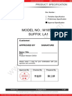 MODEL NO.: M185B3 Suffix: La1: Product Specification