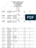 Norfolk Circuit Court All Cases Docket All Courtrooms All Judges DECEMBER 01, 2016 Civil Cases CT #03