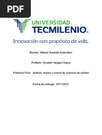 Evidencia Final - Análisis, Mejora y Control de Sistemas de Calidad