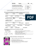 Cell Processes Blank Review