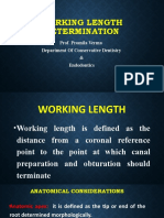 Working Length Determination: Prof. Promila Verma Department of Conservative Dentistry & Endodontics