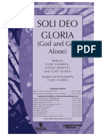 Soli Deo Gloria: (God and God Alone)