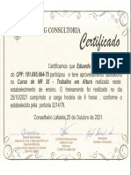 Certificado NR 35 + Proficiencia