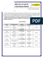 Tabela de Jogos Interclasse 20.03.14