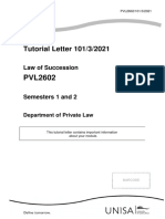 Tutorial Letter 101/3/2021: Law of Succession