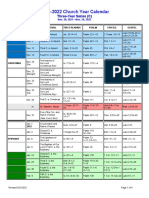 2021-2022 Church Year Calendar: Three-Year Series (C)