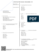 631 - English Grammar MCQ Test With Answers Intermediate 04