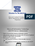 Microsoft Certified IT Professional, Server Administrator (MCITP-SA) Preparation