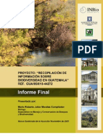 Recopilación de Información Sobre Biodiversidad en Guatemala