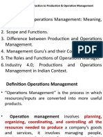 Syllabus: UNIT: 1-Introduction To Production & Operation Management