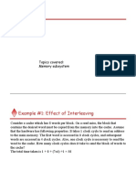 Topics Covered: Memory Subsystem