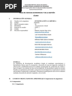 Sílabo Investigación Académica 2020-2