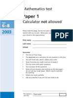 Paper 1: Mathematics Test