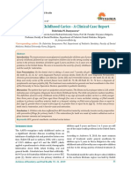 Severe Early Childhood Caries - A Clinical Case Re