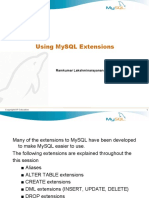 Using Mysql Extensions: Ramkumar Lakshminarayanan