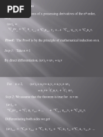 If U and V Are Functions of X Possessing Derivatives of The N Order, Then (Uv) C Uv + C U V + C U V +... + C U V + C U V