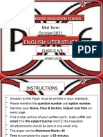 Class 9 Mid Term English Literature