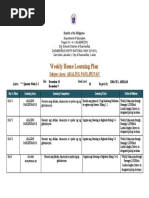 Weekly Home Learning Plan: Subject Area: Araling Panlipunan