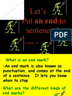 Let's Put An End To Sentences!: Language Arts