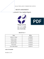 Written Analysis and Communication: Group Assignment (Section B: Case Analysis Report)