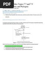 AP Biology Video Topics 7.7 and 7.9: Common Ancestry and Phylogeny