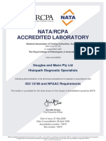 Histopath NATA Accredited Certificate