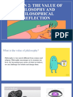 Lesson 2: The Value of Philosophy and Philosophical Reflection