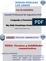 Técnicas y Habilidades Comunicativas .Ing. Civil