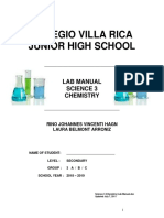 Science 3 (Chemistry) Lab Manual 2018