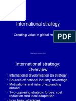 International Strategy: Creating Value in Global Markets