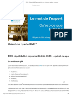 R&R - Répétabilité & Reproductibilité - Pour Évaluer Un Système de Mesure