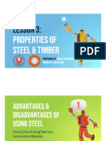 Lesson 3: Lesson 3:: Properties of Steel & Timber Properties of Steel & Timber