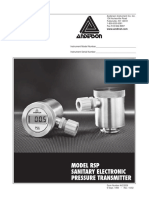 Instruction Manual: Model RSP Sanitary Electronic Pressure Transmitter