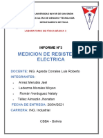 Medicion de Resistencia Electrica