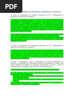 Direito Do Trabalho - Exercicios - Normas - de - Seguranca - e - Medicina