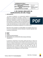 Protocolo de Manejo Adecuado de Medicamentos de Alto Riesgo