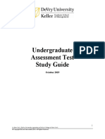 Undergraduate Assessment Test Study Guide: October 2019