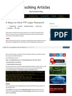 6 Ways To Hack FTP Login Password