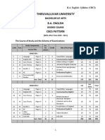 Thiruvalluvar University: B.A. English Cbcs Pattern