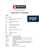 Target KET: Transcripts: Unit 1