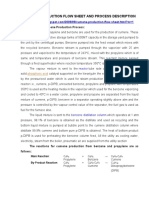 Cumene Production Flow Sheet and Process Description