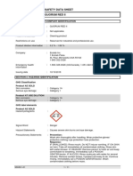 Safety Data Sheet Quorum Red Ii: Section 1. Product and Company Identification