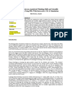 Relationship Between Analytical Thinking Skill and Scientific Argumentation Using PBL With Interactive CK 12 Simulation