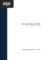 Annual Report 2020: Meiko Electronics Co., LTD