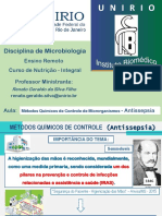 Aula 13 - Metodos Quimicos de Controle de Microrganismos - Antissepsia