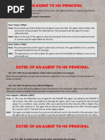 Duties of Agent Principal