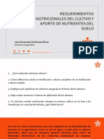 Requerimientos Nutricionales Del Cultivo