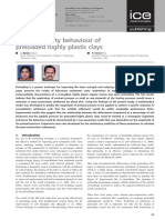 Compressibility Behaviour of Preloaded Highly Plastic Clays