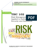 Risk Management As Applied To Safety, Security and Sanitation